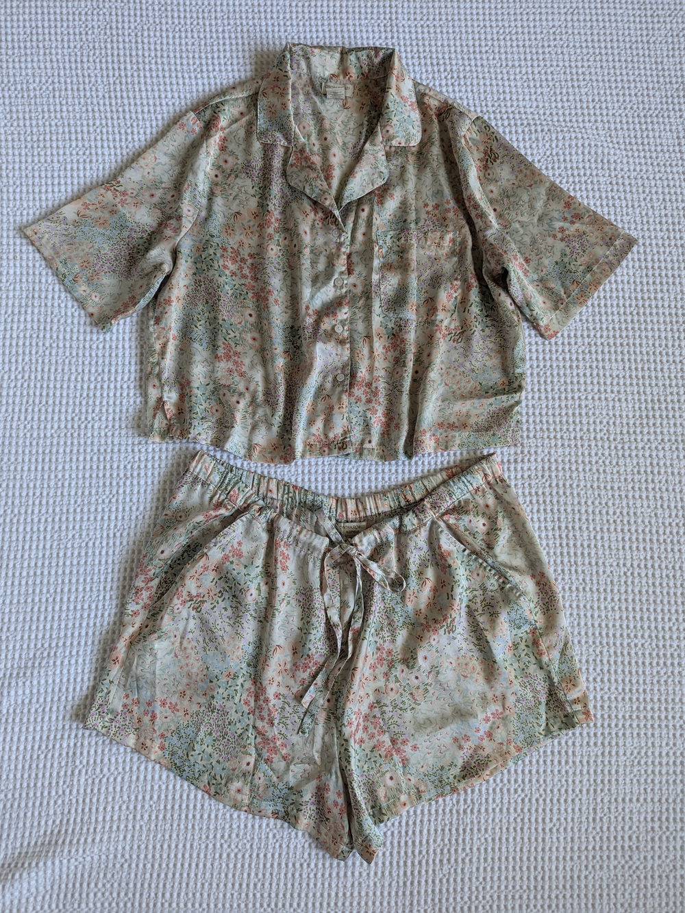 Floral Short Sleep Set - Sage Green